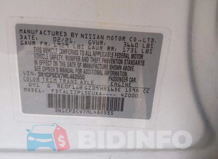 3N1CP5CV7ML482555 Photo# 9