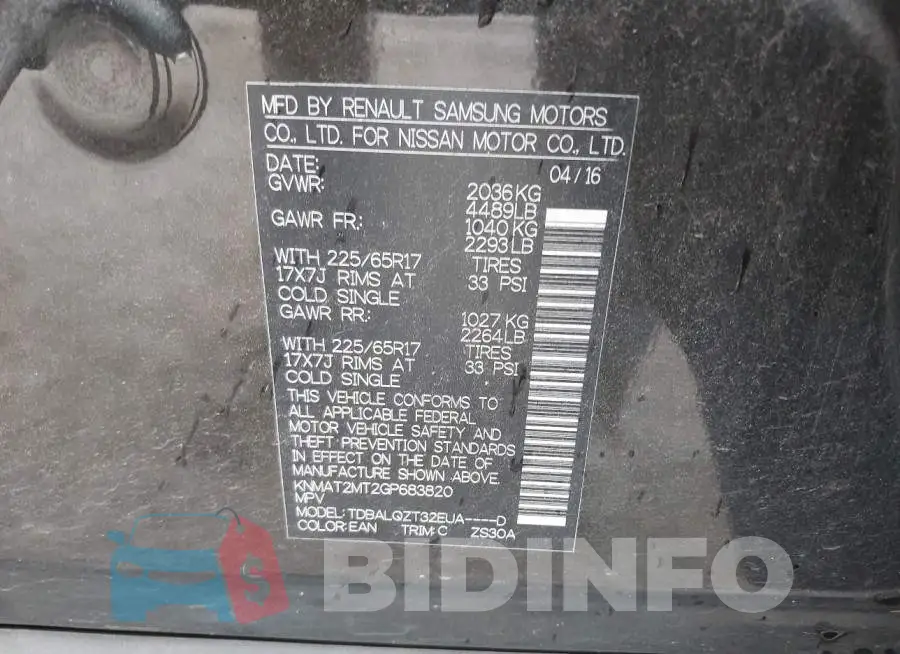 KNMAT2MT2GP683820 Photo# 9