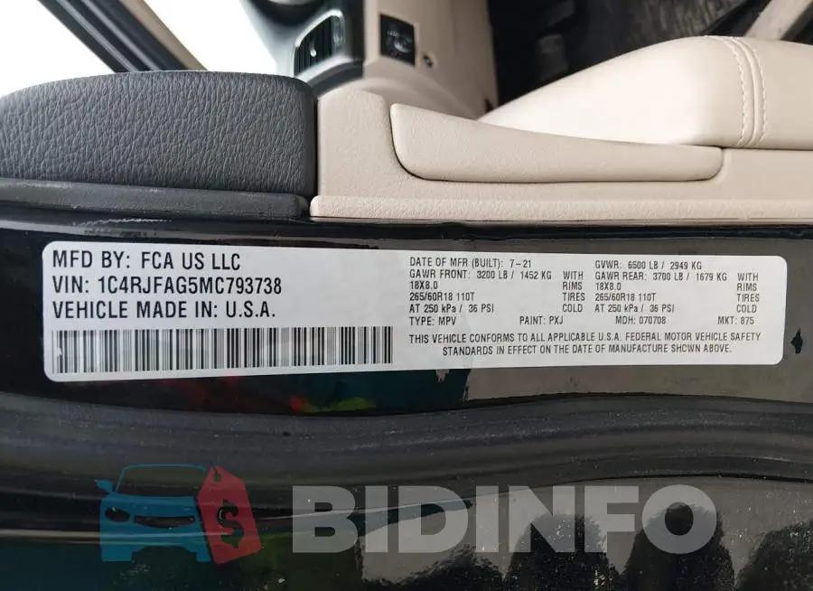 1C4RJFAG5MC793738 Photo# 9