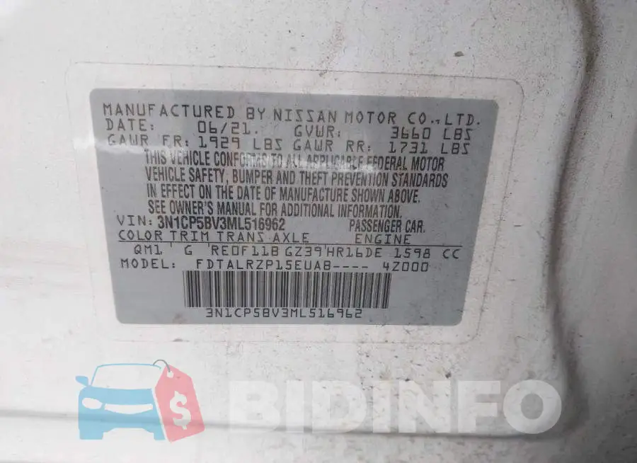 3N1CP5BV3ML516962 Photo# 9