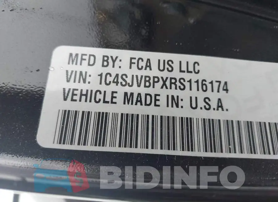 1C4SJVBPXRS116174 Photo# 9