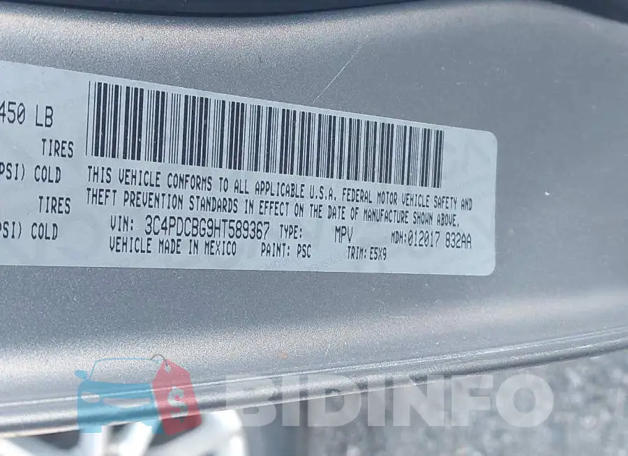 3C4PDCBG9HT589367 Photo# 9
