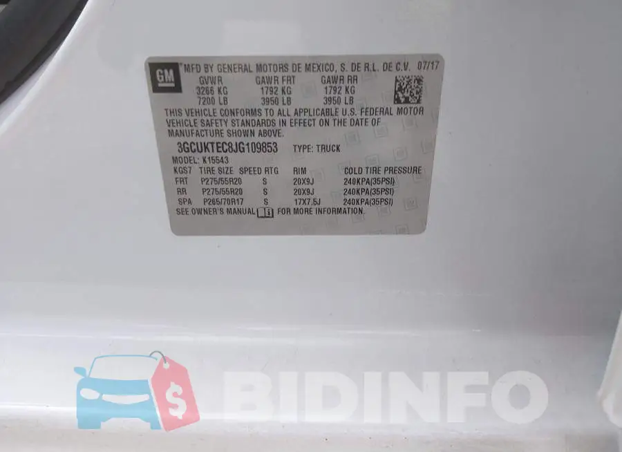 3GCUKTEC8JG109853 Photo# 9
