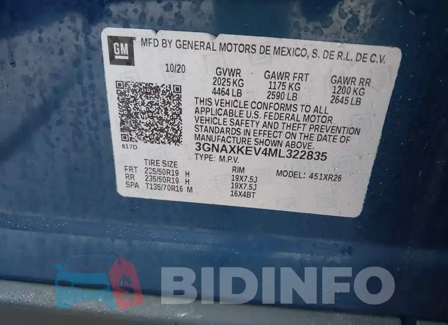 3GNAXKEV4ML322835 Photo# 9