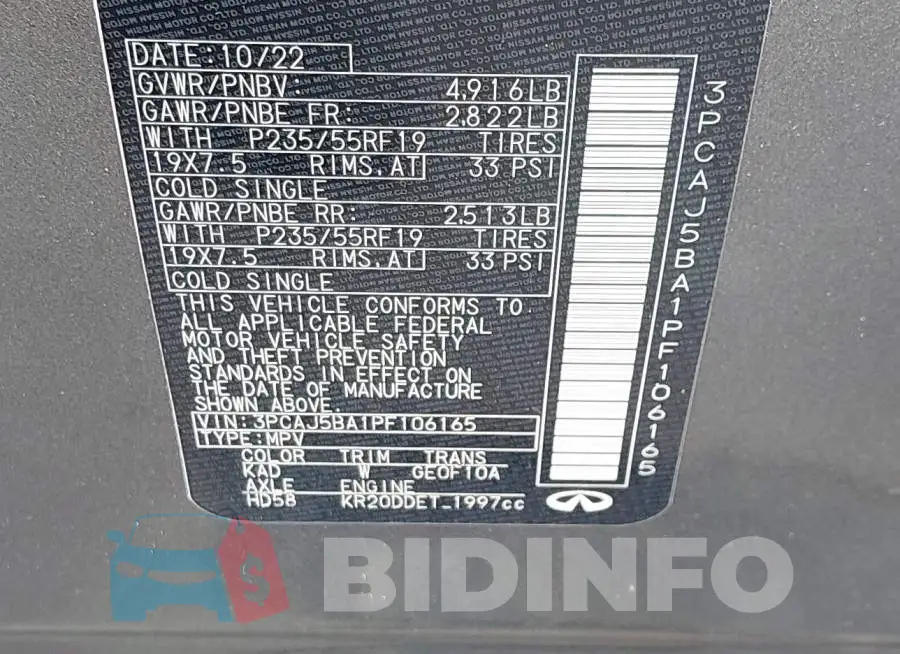 3PCAJ5BA1PF106165 Photo# 9
