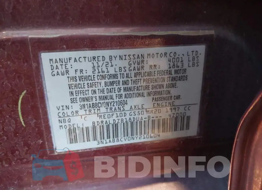 3N1AB8CV0NY210604 Photo# 9