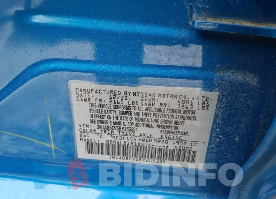 3N1AB8CV5RY265331 Photo# 9