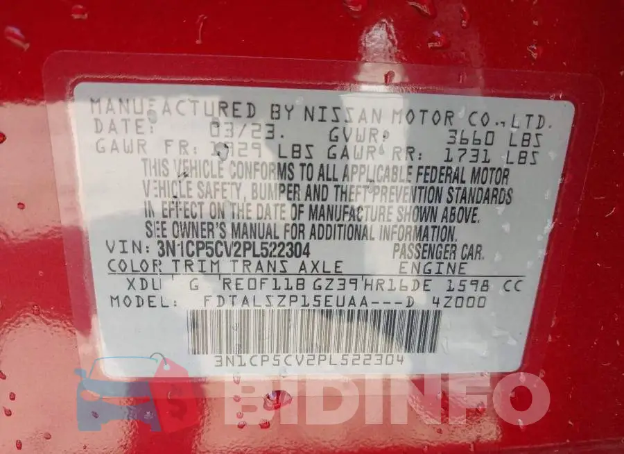 3N1CP5CV2PL522304 Photo# 9