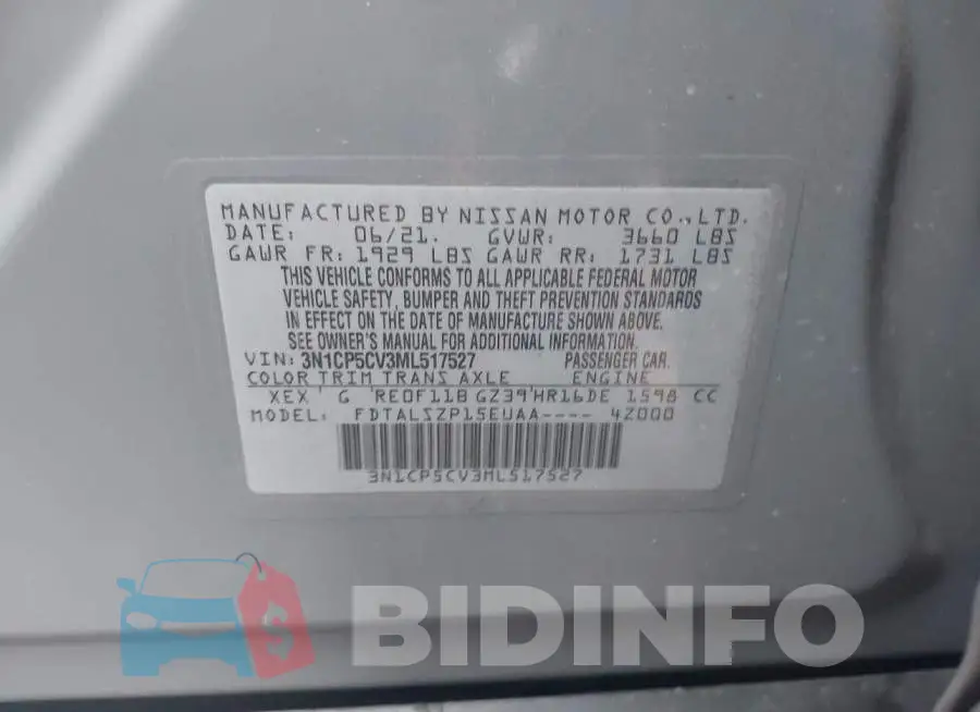 3N1CP5CV3ML517527 Photo# 9