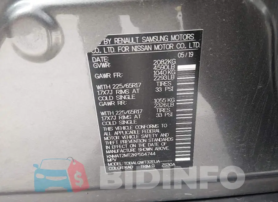KNMAT2MT2KP554744 Photo# 9