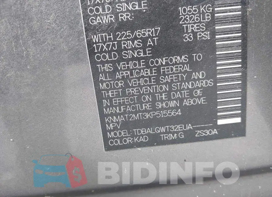 KNMAT2MT3KP515564 Photo# 9