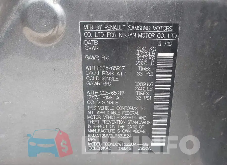 KNMAT2MV2LP531824 Photo# 9