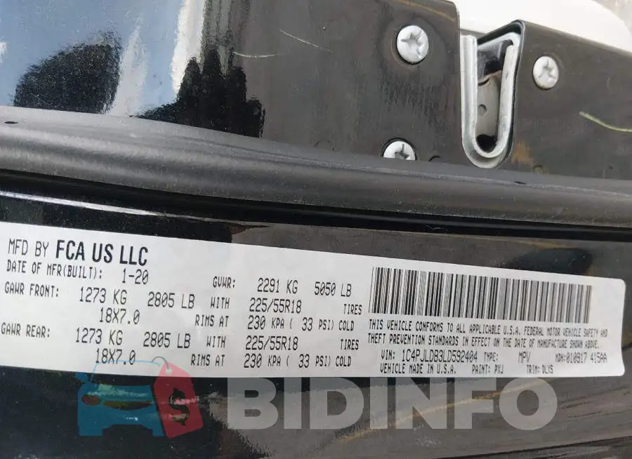 1C4PJLDB3LD592404 Photo# 9