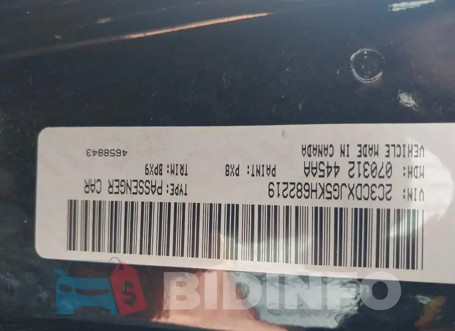 2C3CDXJG5KH682219 Photo# 9