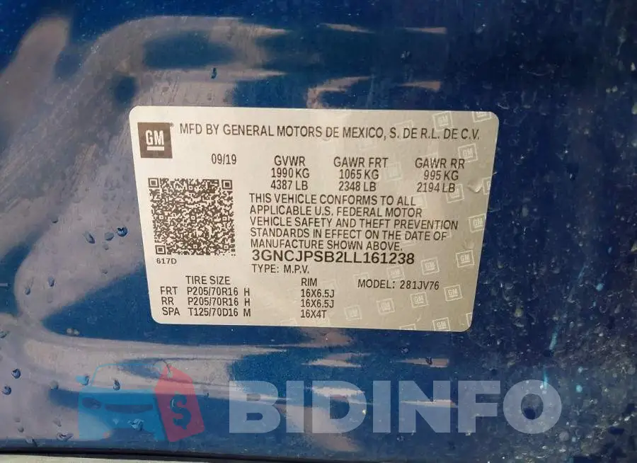 3GNCJPSB2LL161238 Photo# 9