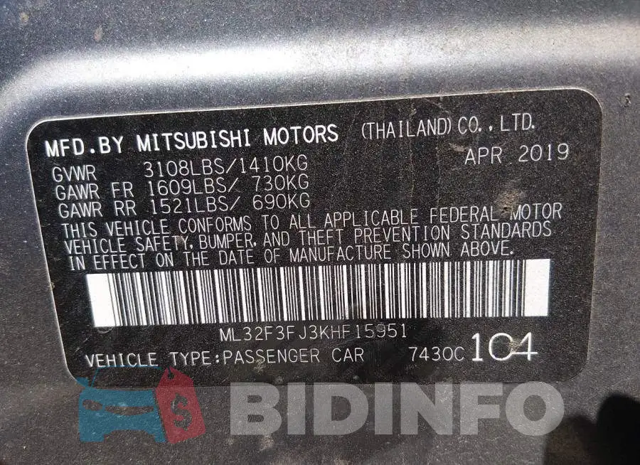 ML32F3FJ3KHF15951 Photo# 9