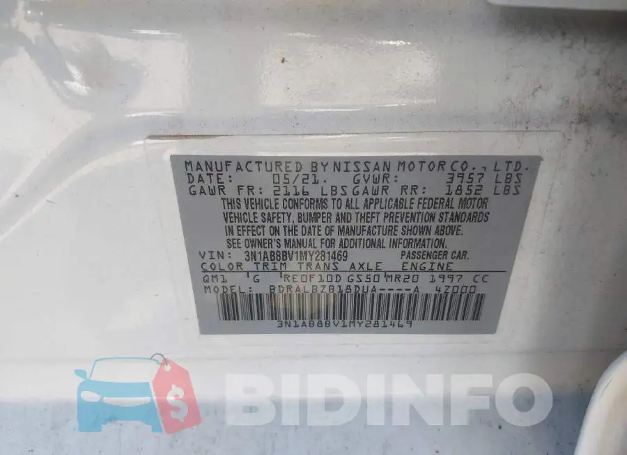 3N1AB8BV1MY281469 Photo# 9