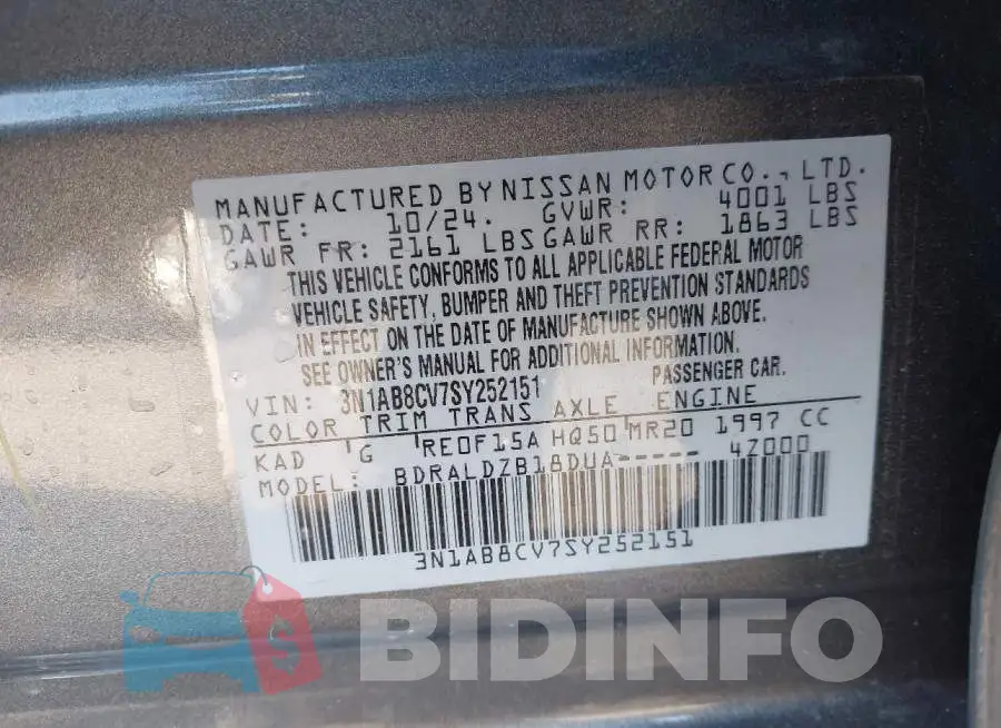 3N1AB8CV7SY252151 Photo# 9