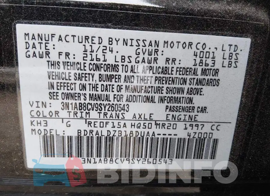 3N1AB8CV9SY260543 Photo# 9