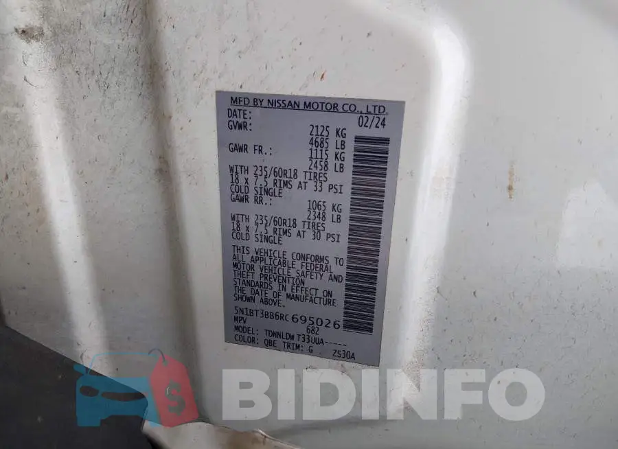 5N1BT3BB6RC695026 Photo# 9