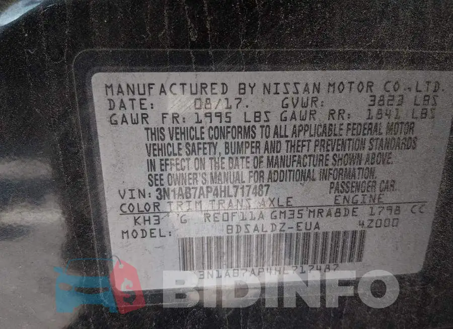 3N1AB7AP4HL717487 Photo# 9
