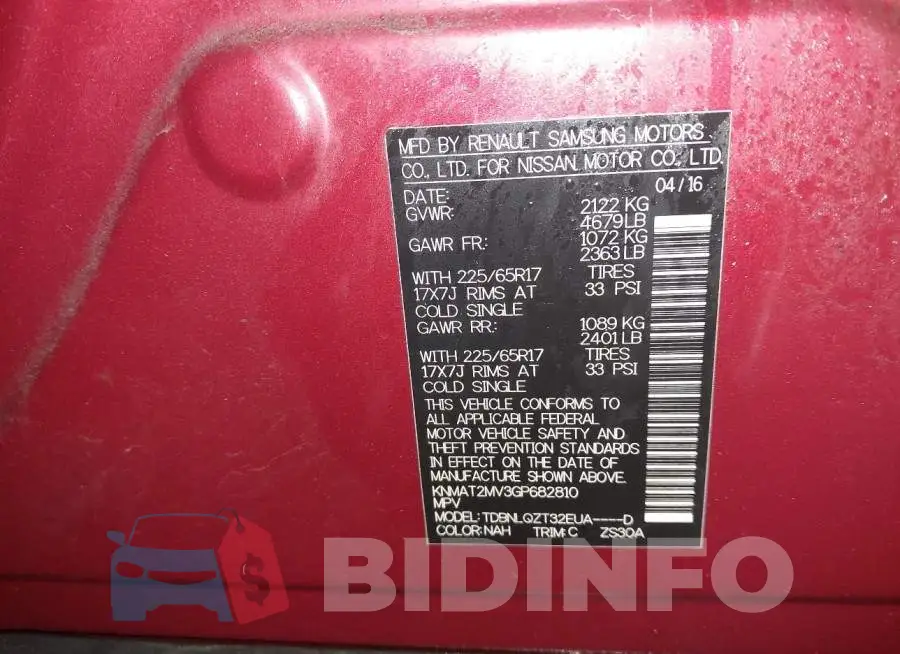 KNMAT2MV3GP682810 Photo# 9