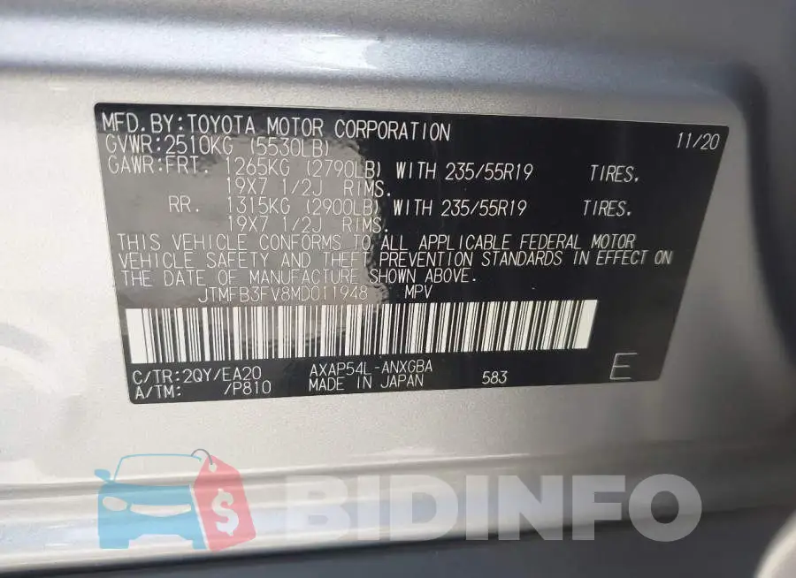 JTMFB3FV8MD011948 Photo# 9