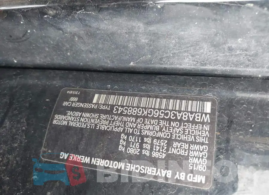 WBA8A3C56GK688543 Photo# 9